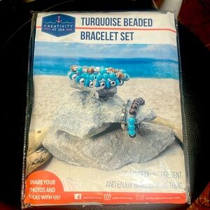 🩵📿Creativity At Sea Turquoise Beaded Bracelet Set- Make Your Own, Any Size!